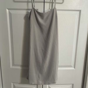 Grey Lulus satin mini dress